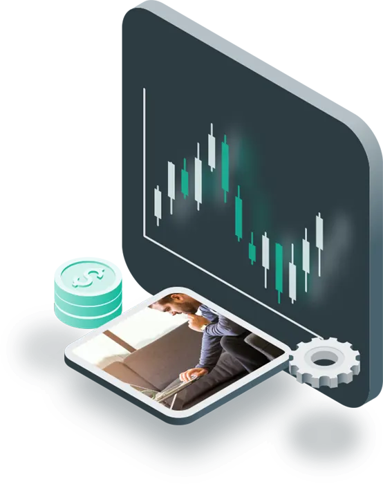 Telegram to MT4 App 3-d Graphic.